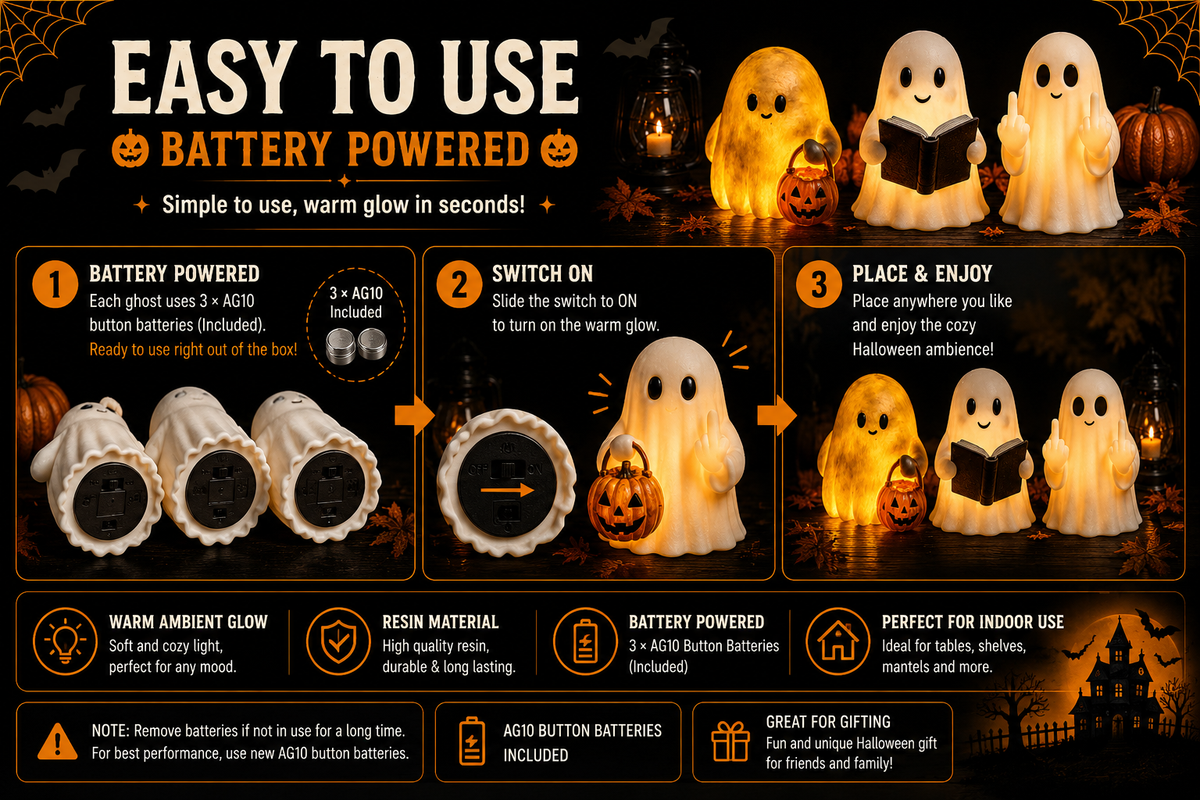 Spooky Ghost Halloween Night Light