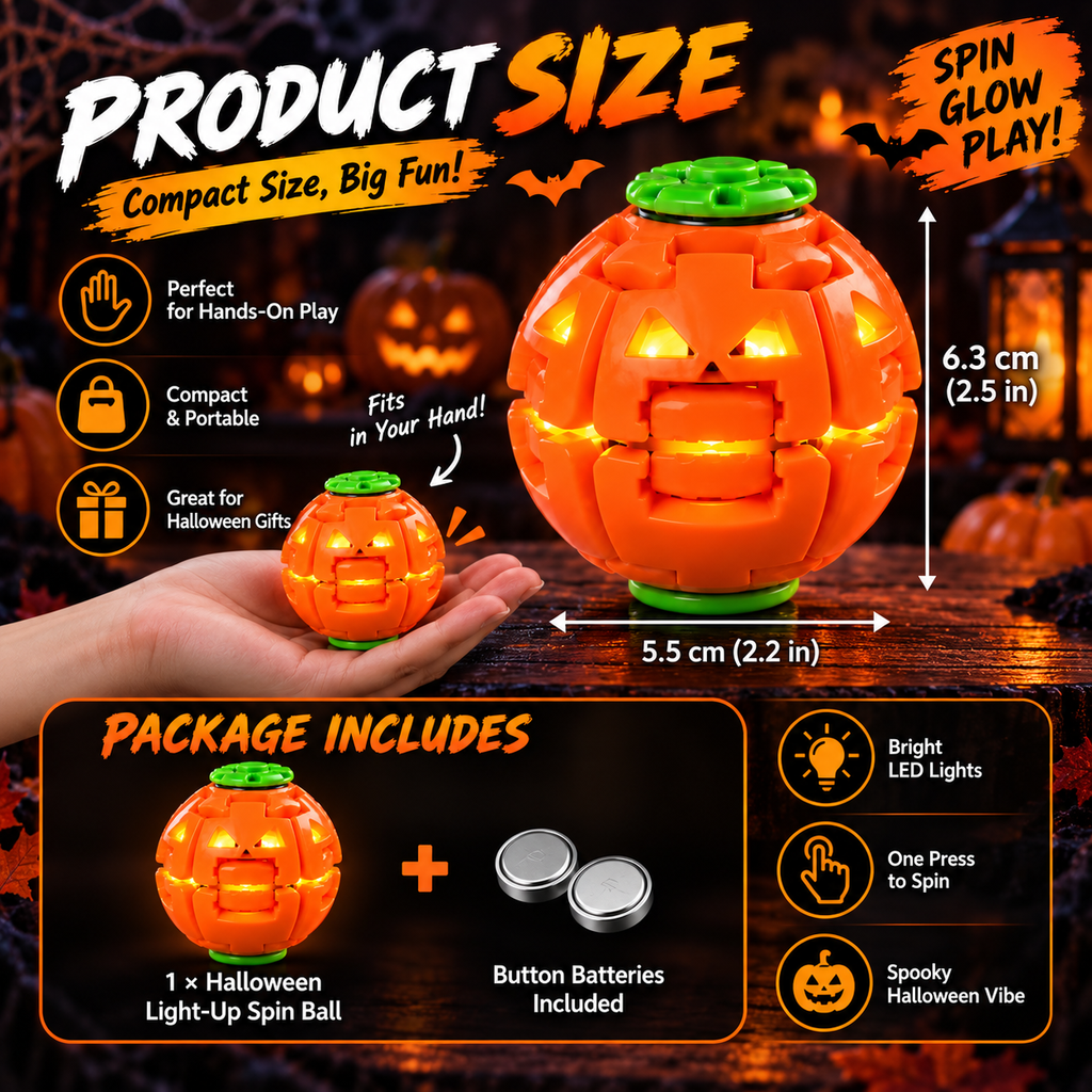 Halloween Light-Up Spin Ball